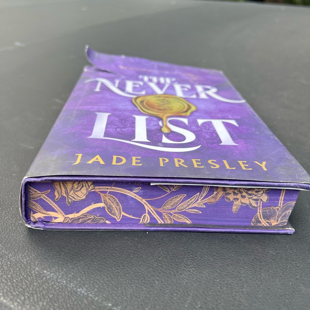 The Never List by Jade Presley - Purple Hardcover